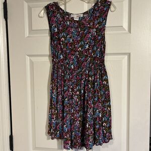 Women's Sans Souci floral DRESS Casual  rayon- sz MED